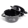 Marmite à moules avec couvercle Ø20,5cm acier noir < Gifi Online