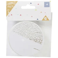 Marque place rond effet dentelle x 6 < Gifi Discount
