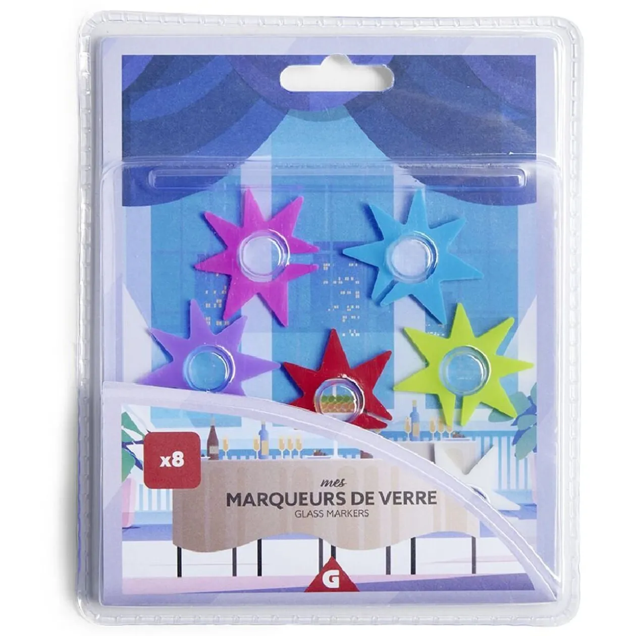 Marqueur de verre x8
