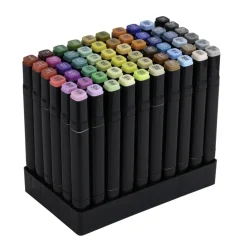 Marqueur double pointe x60 dans pochette transport noir 18,5x12xH16cm < Gifi Sale