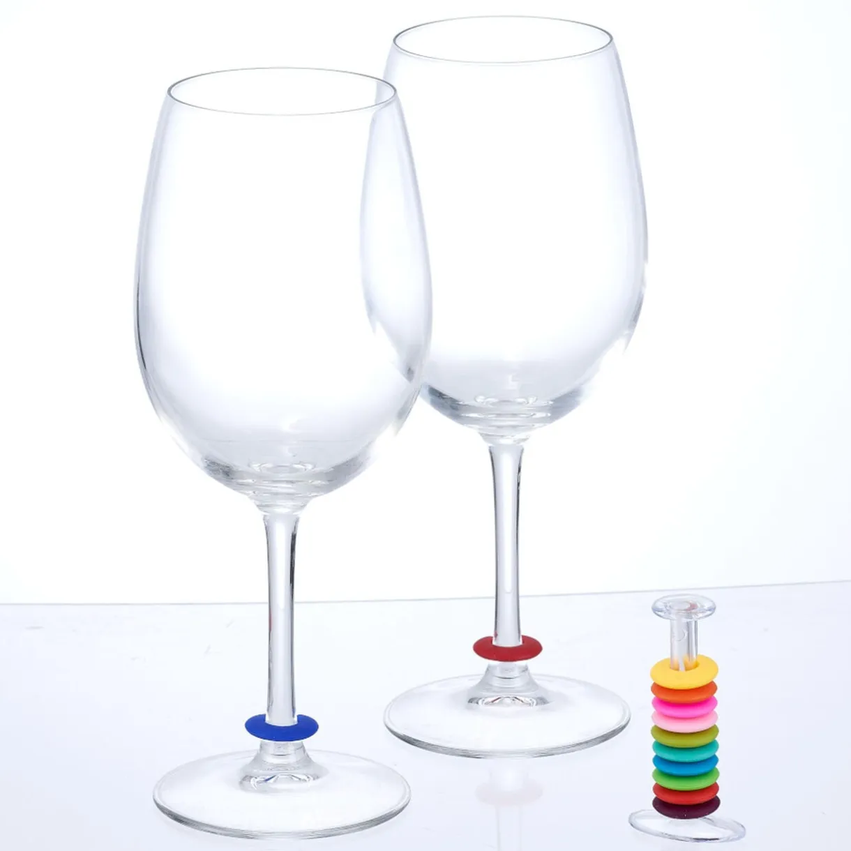 Marqueur multicolore rond pour verre à pied x12 < Gifi New