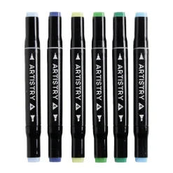 Marqueurs à double pointe teintes bleu/violet H18,5cm 6 pièces < Gifi