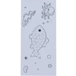 Marqueur tampon x6 couleurs 40ml avec cahier de dessin 10 pages