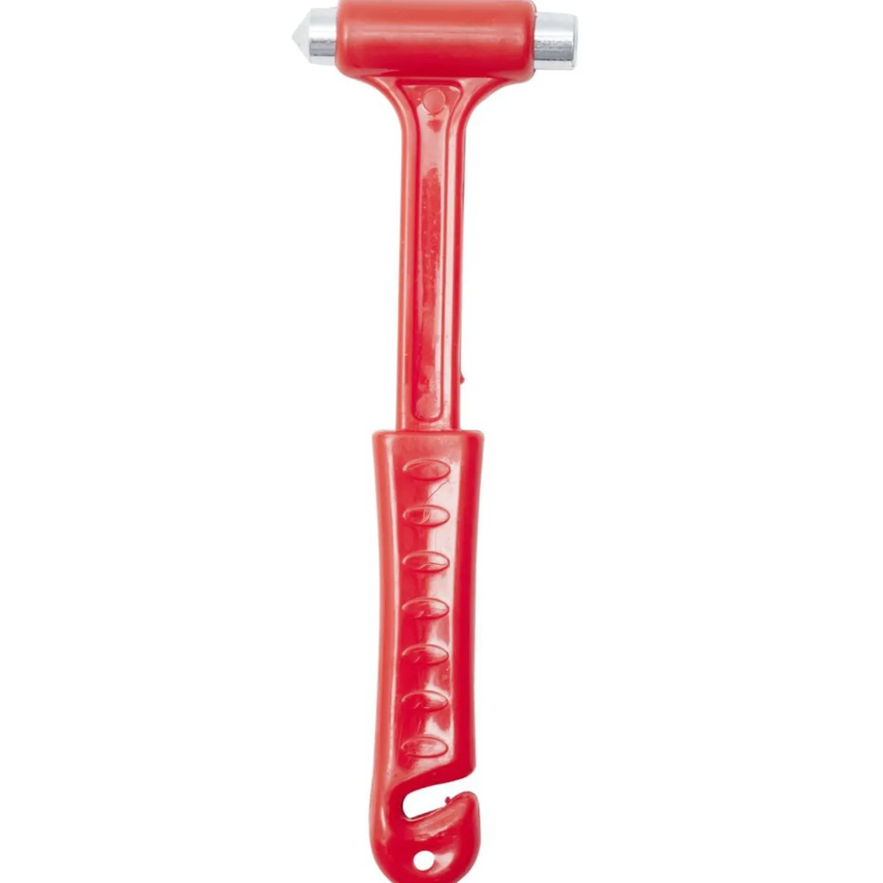 Marteau voiture brise-vitre métal et plastique rouge L15,5cm