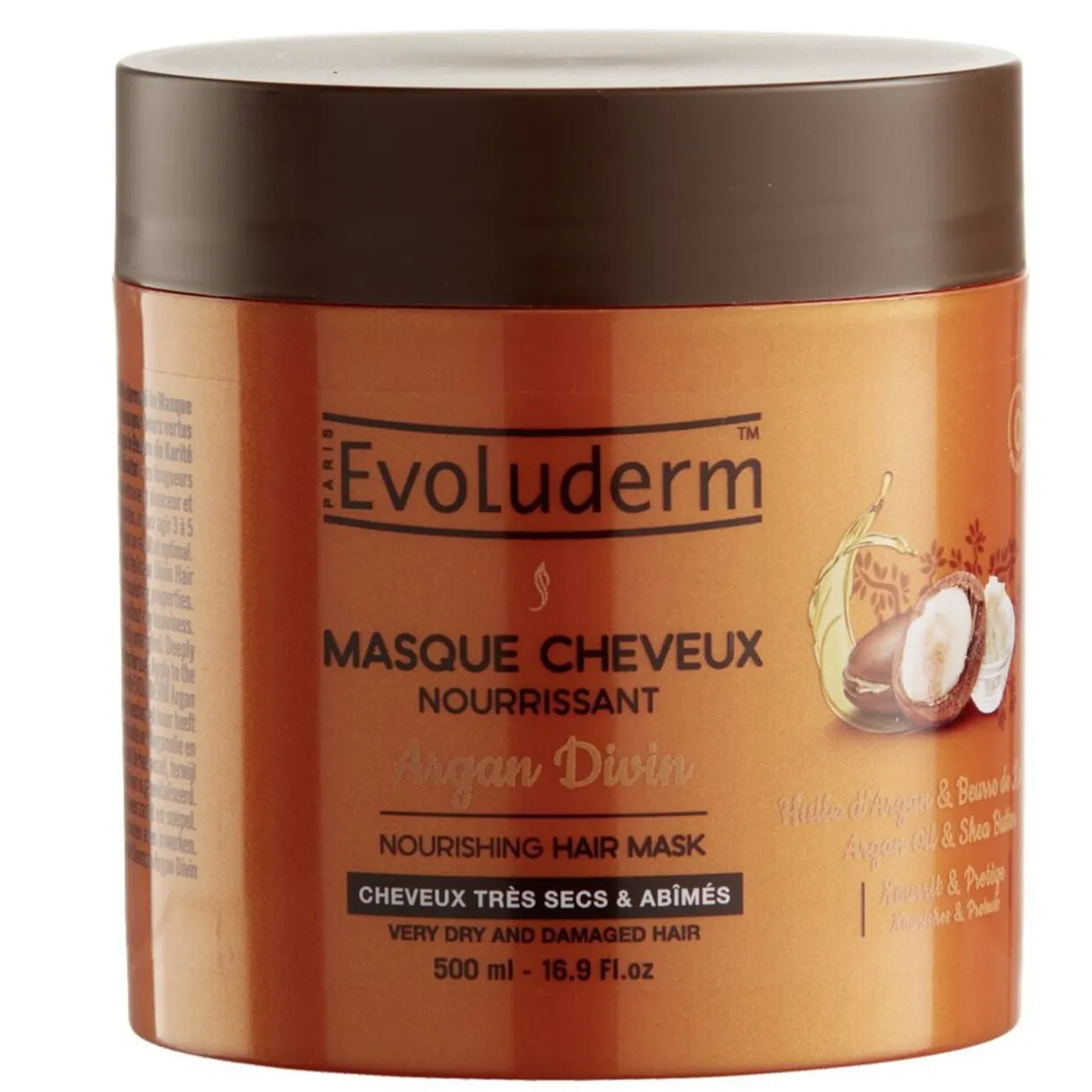 Masque cheveux Evoluderm argan divin 500 ml < Gifi Outlet
