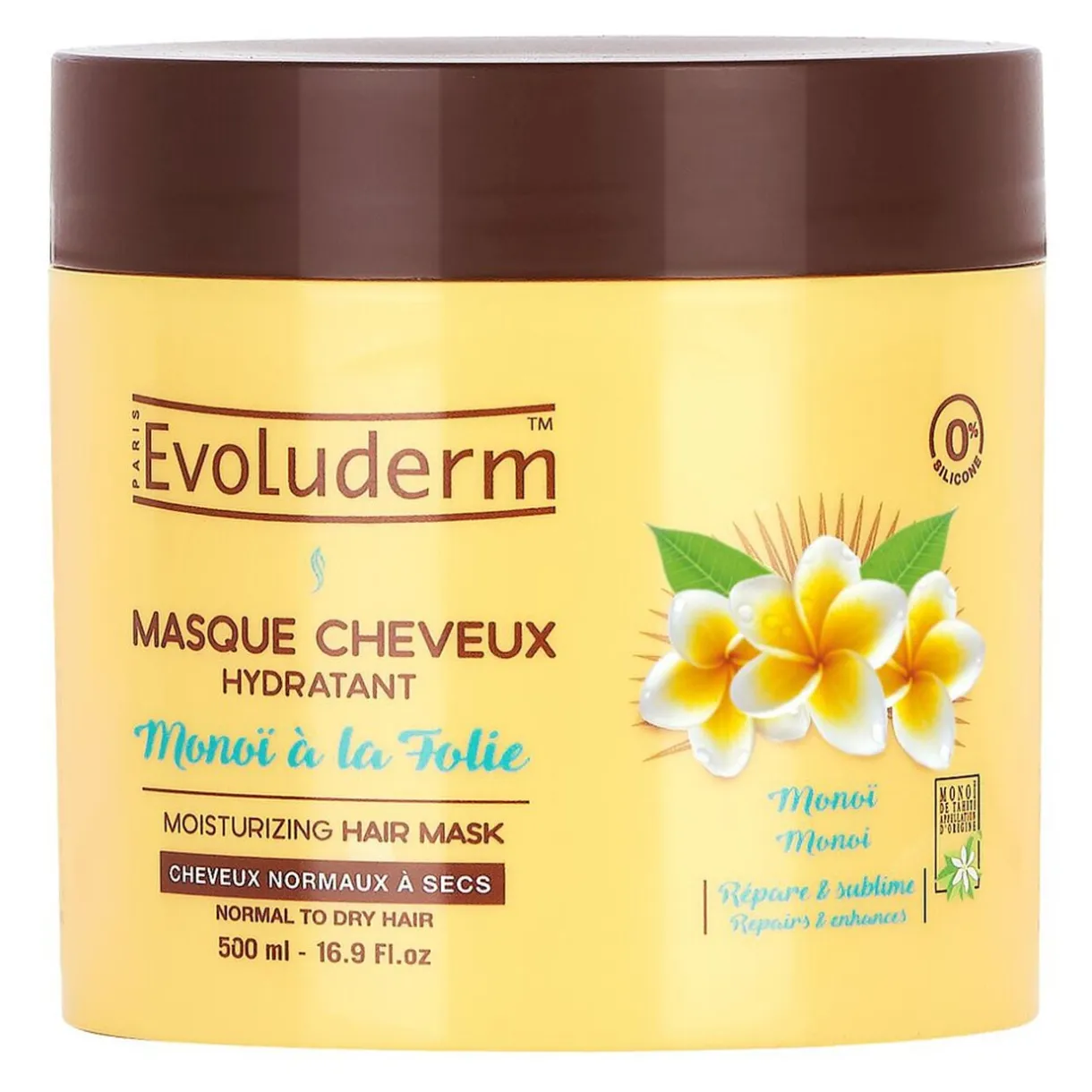 Masque cheveux Evoluderm monoï 500 ml < Gifi Outlet