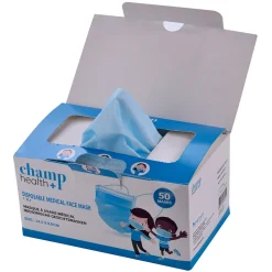 Masque chirurgical enfant jetable bleu et blanc x50