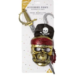 Masque de pirate avec crochet et épée