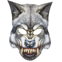 Masque enfant Halloween loup animal noir et gris < Gifi Outlet