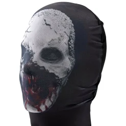 Masque Halloween adulte cagoule imprimée visage effrayant (2 modèles)