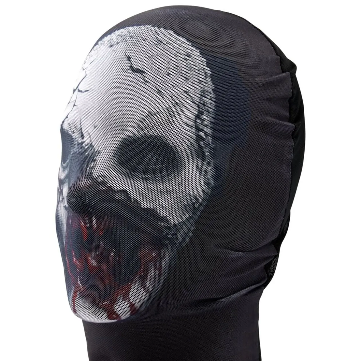 Masque Halloween adulte cagoule imprimée visage effrayant (2 modèles)