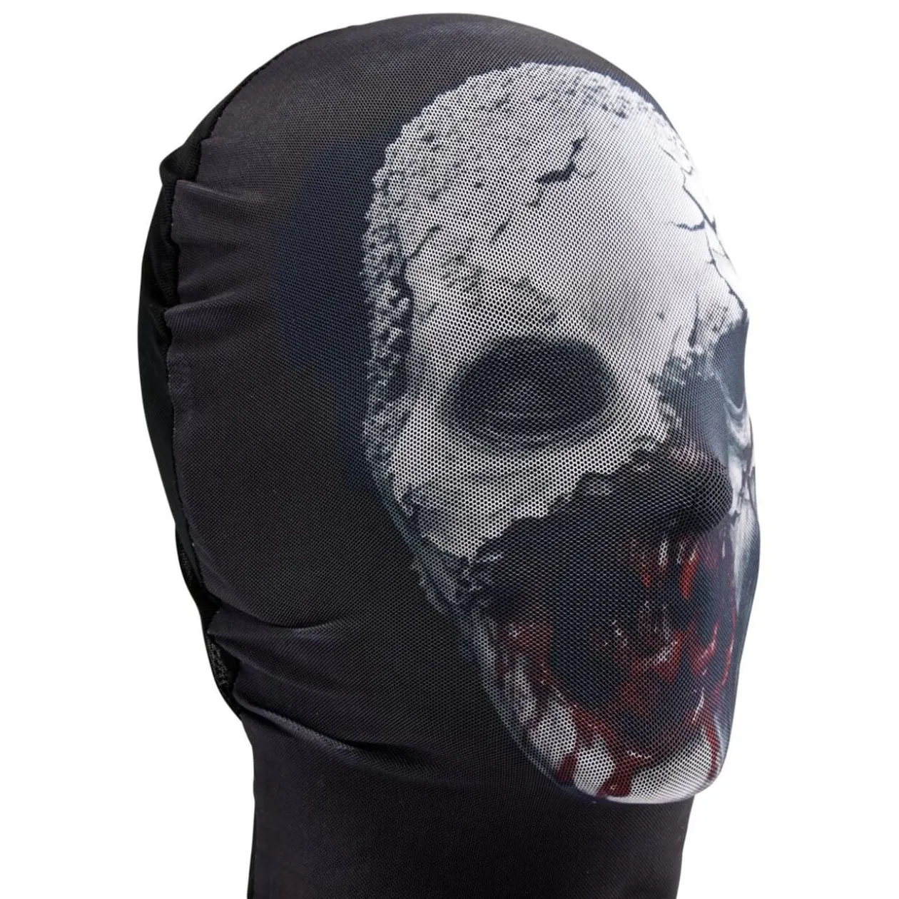 Masque Halloween adulte cagoule imprimée visage effrayant (2 modèles)