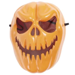 Masque Halloween adulte citrouille orange et noir