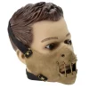 Masque Halloween adulte style Hannibal Lecter muselière cuir beige 16x20cm