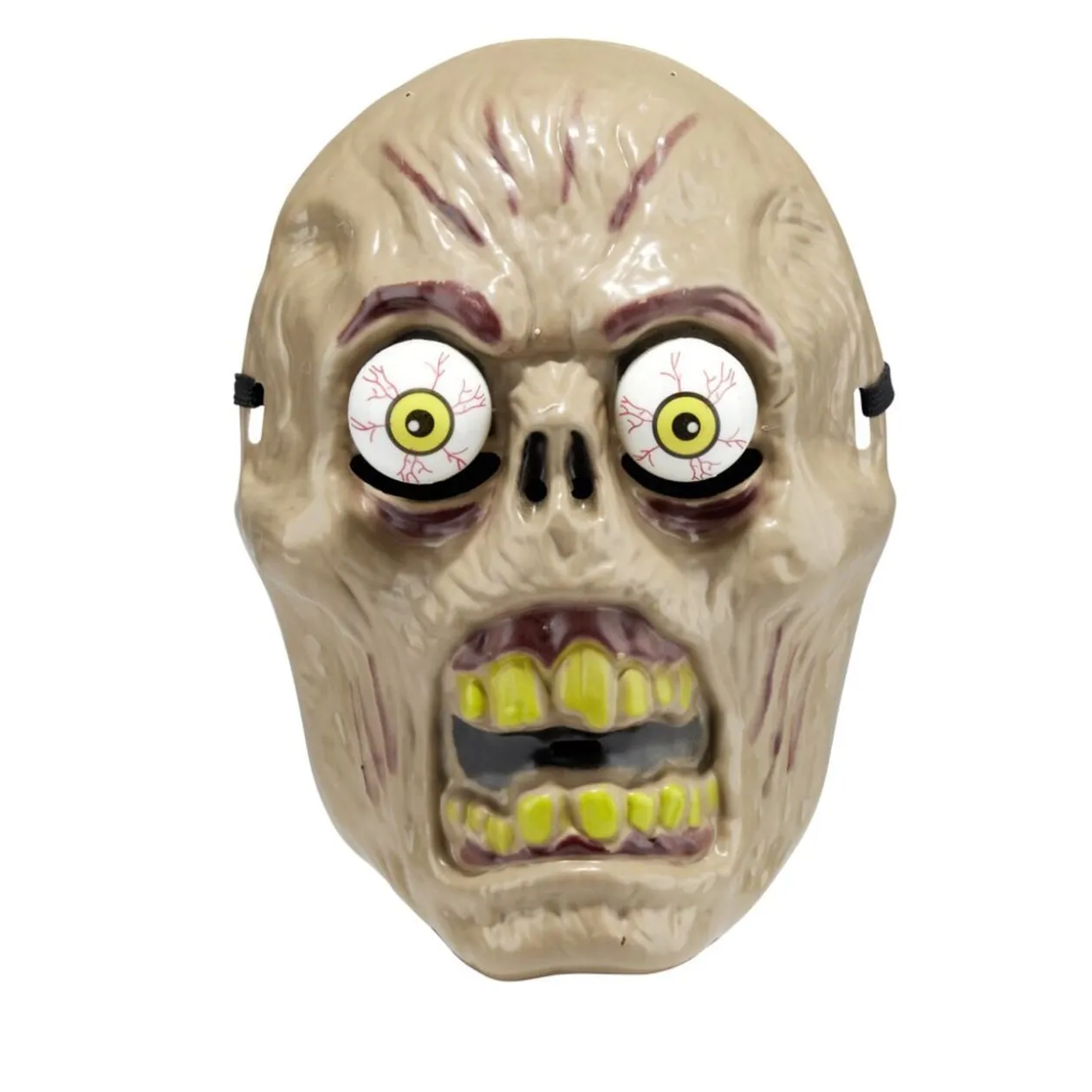 Masque Halloween enfant visage zombie yeux mobiles 18x8xH24cm