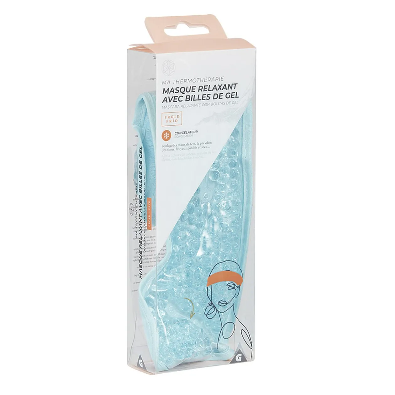 Masque relaxant avec billes de gel