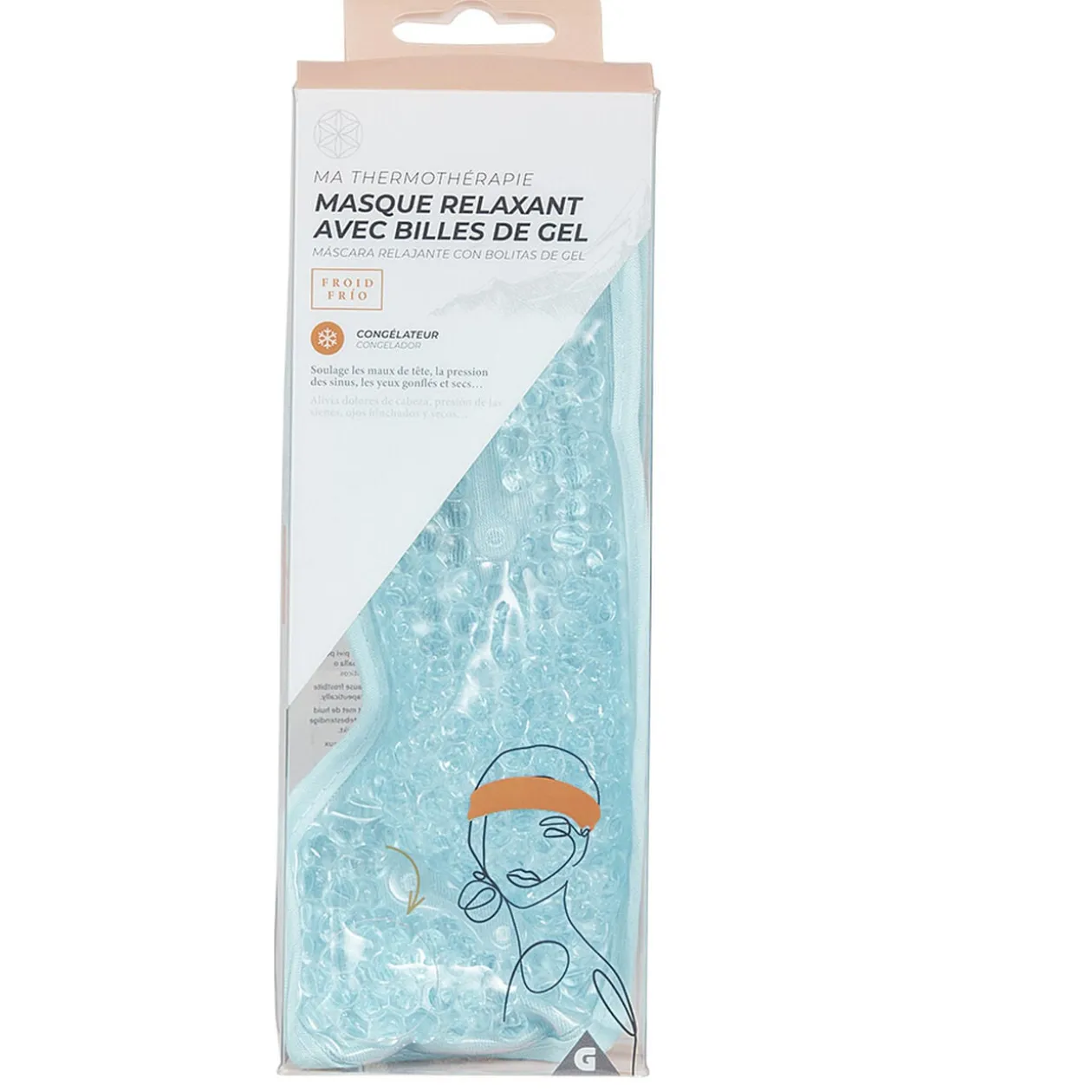 Masque relaxant avec billes de gel