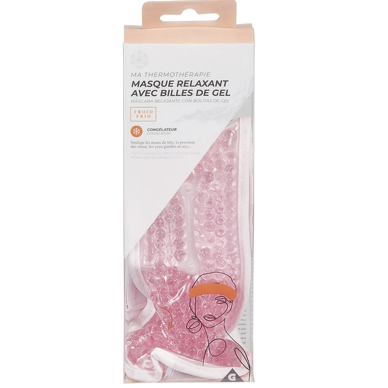 Masque relaxant avec billes de gel