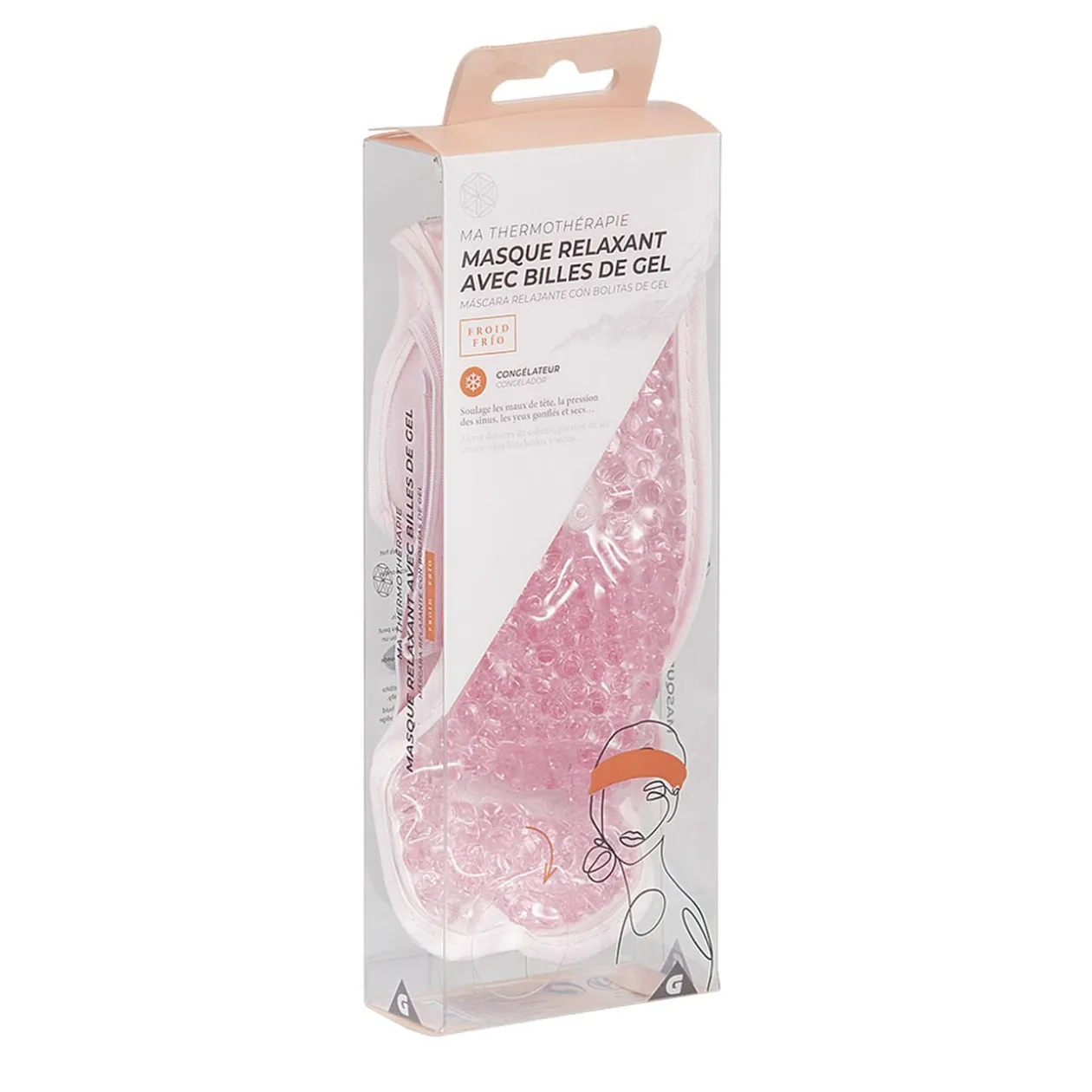 Masque relaxant avec billes de gel