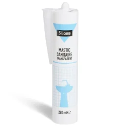 Mastic pour sanitaire silicone transparent 280ml