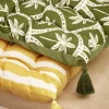 Matelas de sol Baya motif palmier vert et blanc 60x120cm