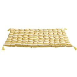 Matelas de sol Baya rayures bayadères jaunes et blanches 60x120cm < Gifi New