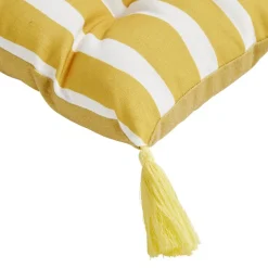 Matelas de sol Baya rayures bayadères jaunes et blanches 60x120cm < Gifi New