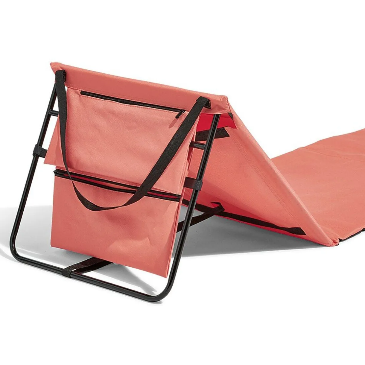 Matelas dossier de plage pliant Funky 153x51xH41cm corail < Gifi Outlet