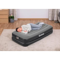 Matelas lit gonflable 1 personne Bestway bleu 191x97xH43cm < Gifi Hot