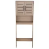 Meuble contour WC en bois 1 niche 2 portes Léon 58,5x19xH160cm < Gifi Discount