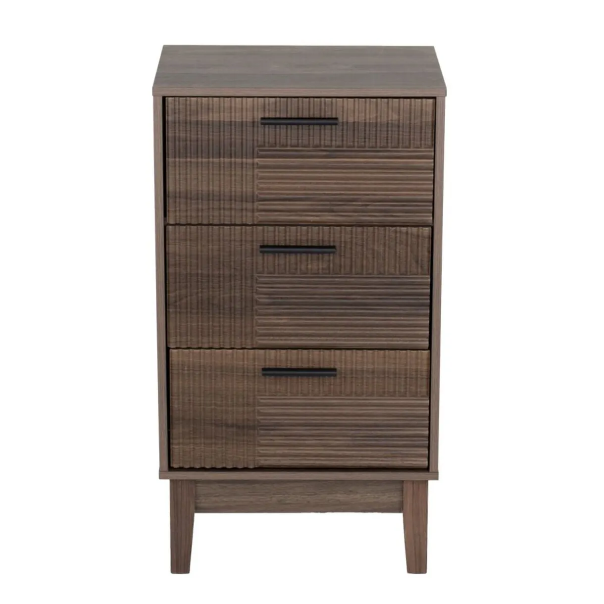 Meuble de rangement en bois Lida 3 tiroirs marron foncé 40x29,5xH72cm < Gifi