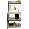 Meuble de rangement Kitchen bois et métal 80xH160x40cm < Gifi Hot
