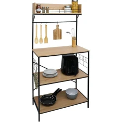 Meuble de rangement Kitchen bois et métal 80xH160x40cm < Gifi Hot