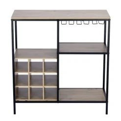 Meuble range-bouteille en bois et métal 78x33xH82cm