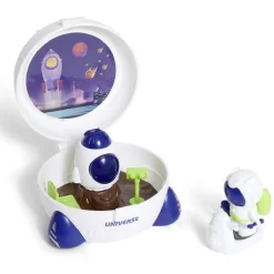 Mini astronaute avec fusée bleu et blanc Ø8xH8cm < Gifi Clearance