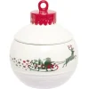 Mini bonbonnière en céramique décor Noël rouge blanc < Gifi Best