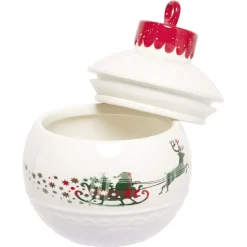 Mini bonbonnière en céramique décor Noël rouge blanc < Gifi Best