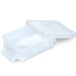 Mini boîte en plastique transparent fermeture clips 0,20L x2 < Gifi Outlet