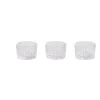 Mini bougeoir x3 en verre façon cristallin Ø5xH3,5cm