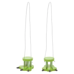 Mini échasse pied animal en bois - Longueur corde 150 cm