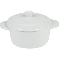 Mini cocotte céramique avec couvercle Ø9.5XH7 cm crème < Gifi