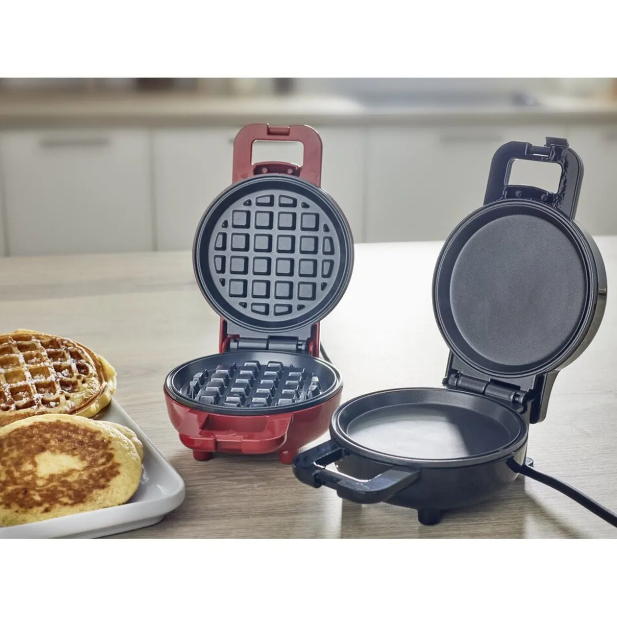 Mini gaufrier rouge 500-600W