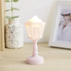 Mini lampe LED de bureau forme lampadaire Ø6xH14cm - 4 coloris