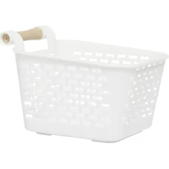 Mini panière en plastique avec poignée bois < Gifi New