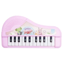 Mini piano électrique enfant plastique rose L20,5cm