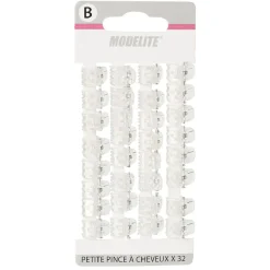 Mini pince plastique transparent x32