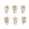 Mini pinces en bois Noël forme de tête de renne 6 pièces < Gifi Outlet