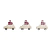 Mini pinces en bois Noël forme voitures 3 pièces