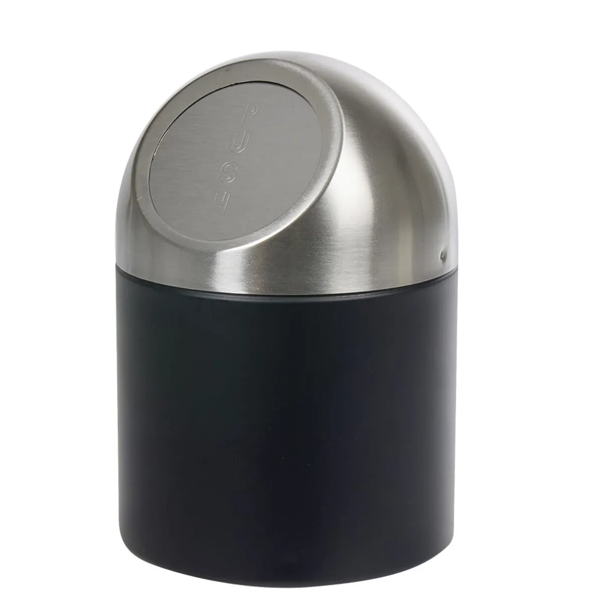 Mini poubelle de salle de bain métal noir gris < Gifi Discount