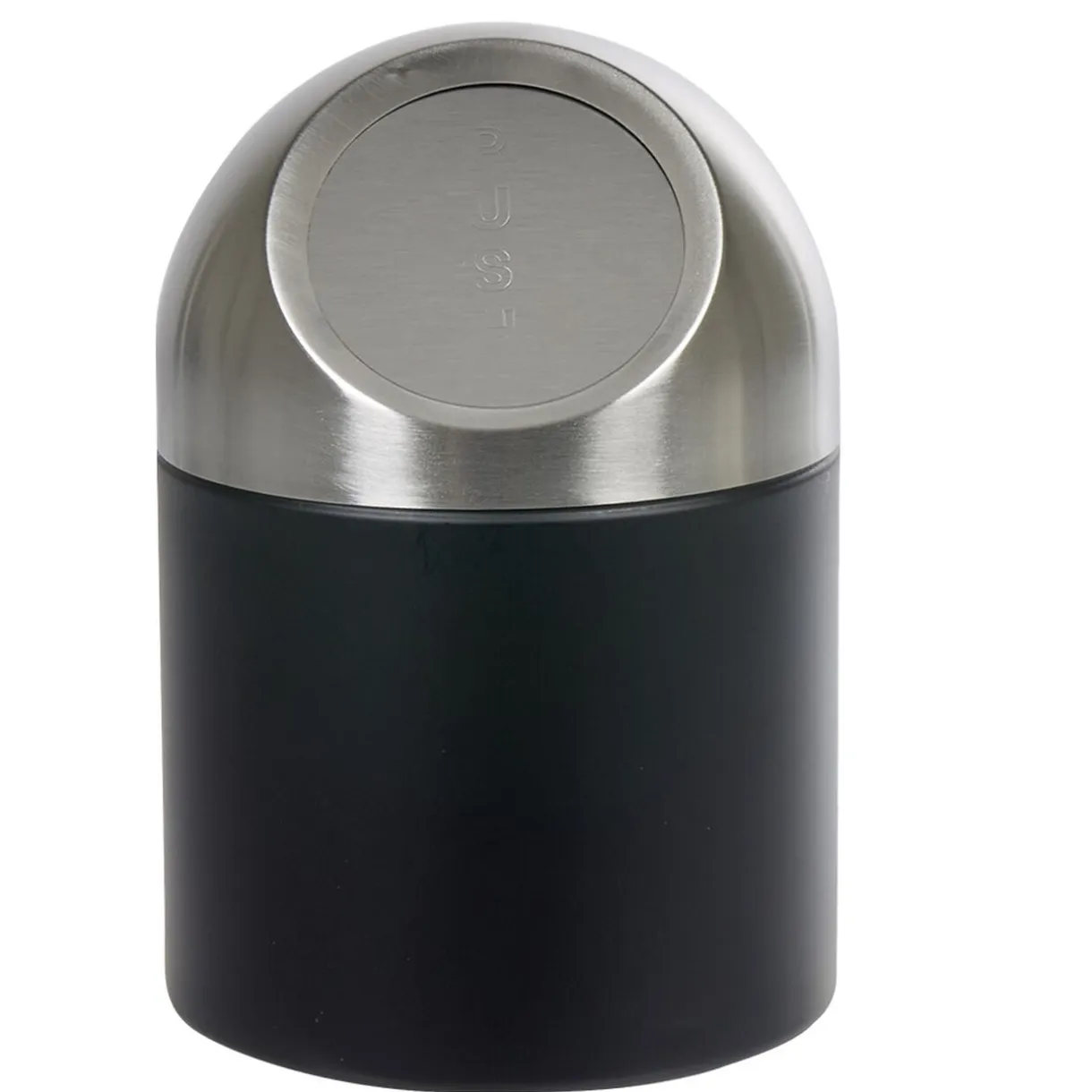 Mini poubelle de salle de bain métal noir gris < Gifi Discount